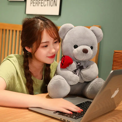 New Lovely Hug Roses Teddy Bear