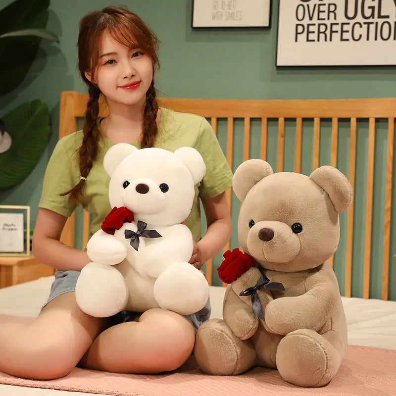 New Lovely Hug Roses Teddy Bear