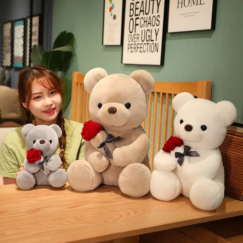 New Lovely Hug Roses Teddy Bear